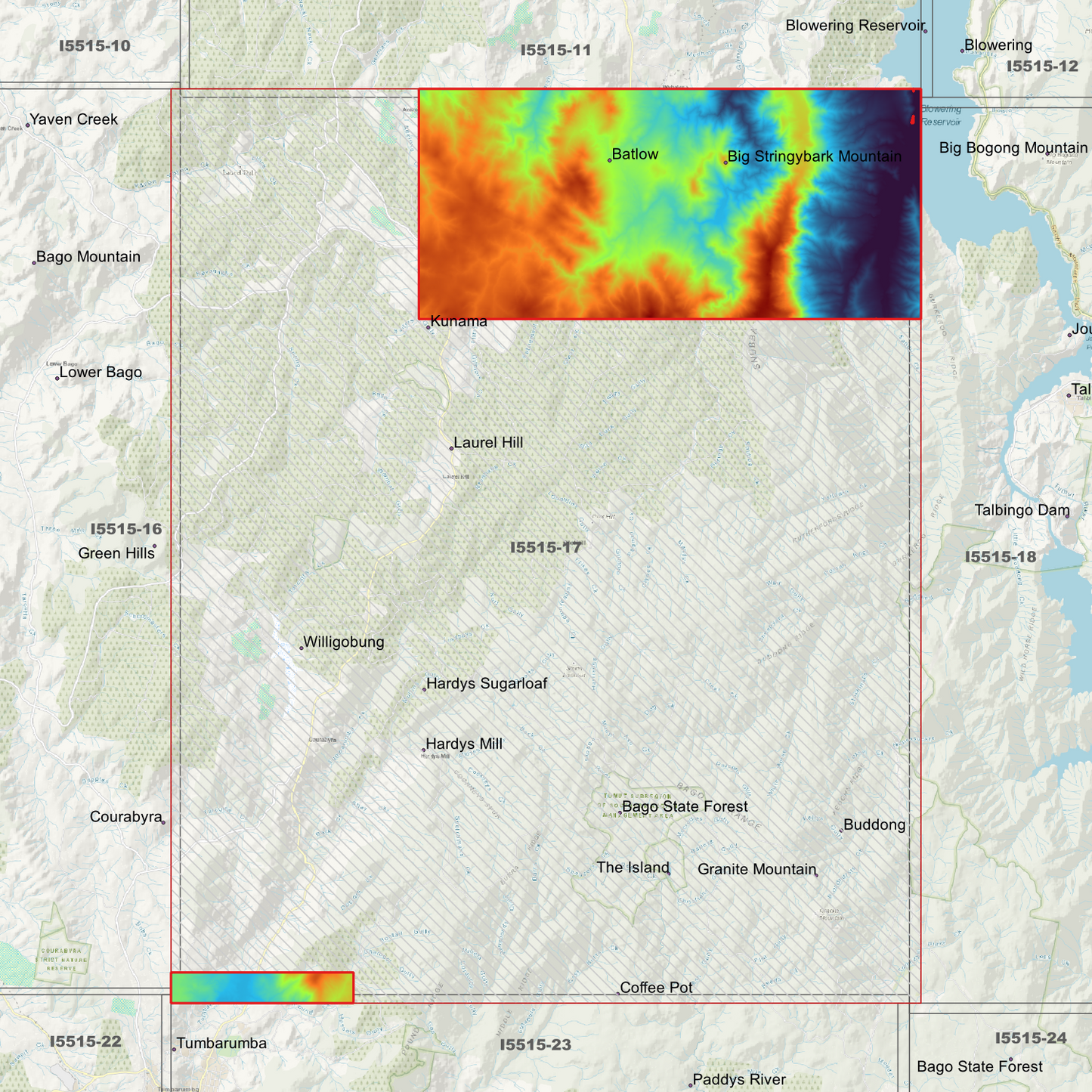 Batlow 1m & 2m Digital Elevation Models (I5515-17)