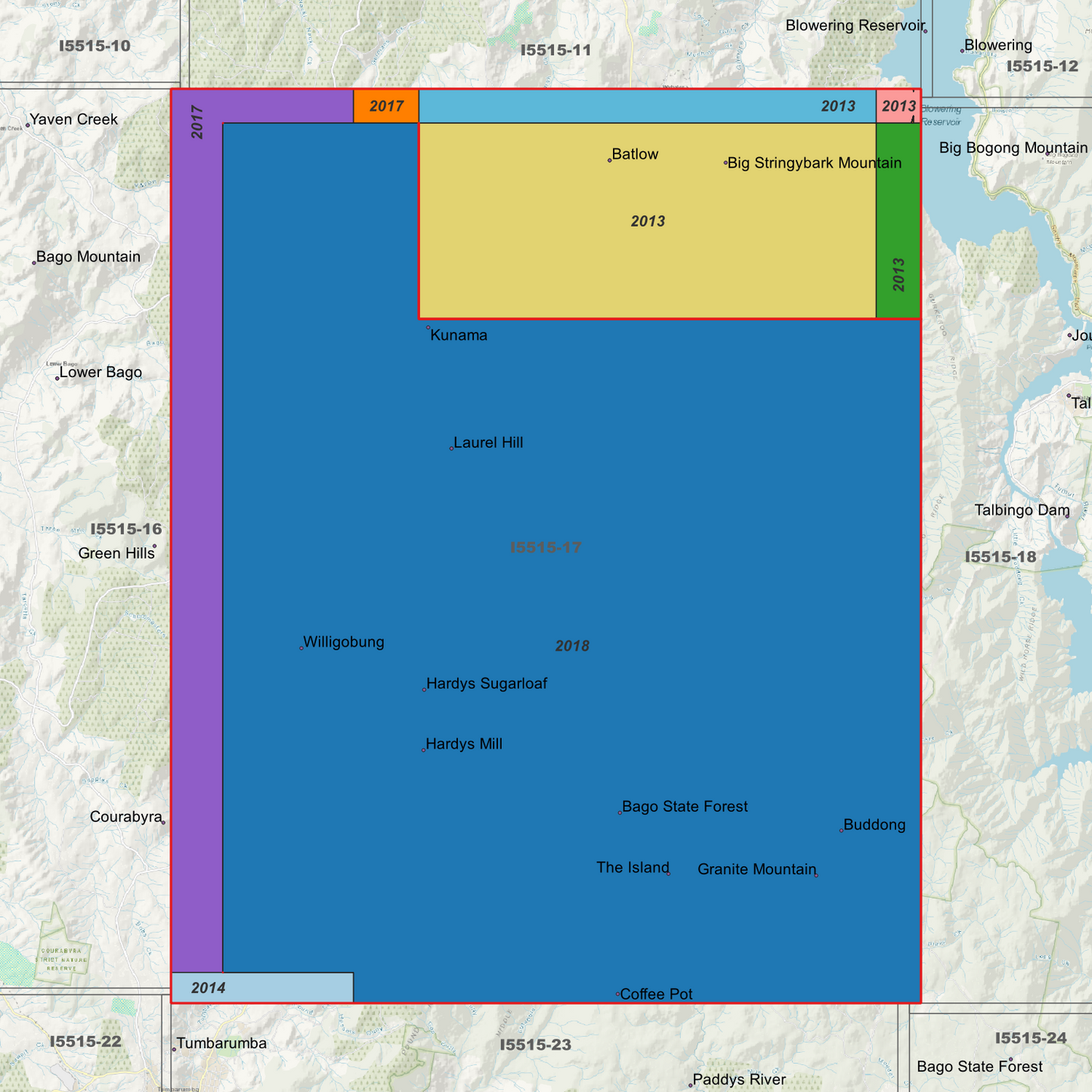 Batlow 1m & 2m Digital Elevation Models (I5515-17)