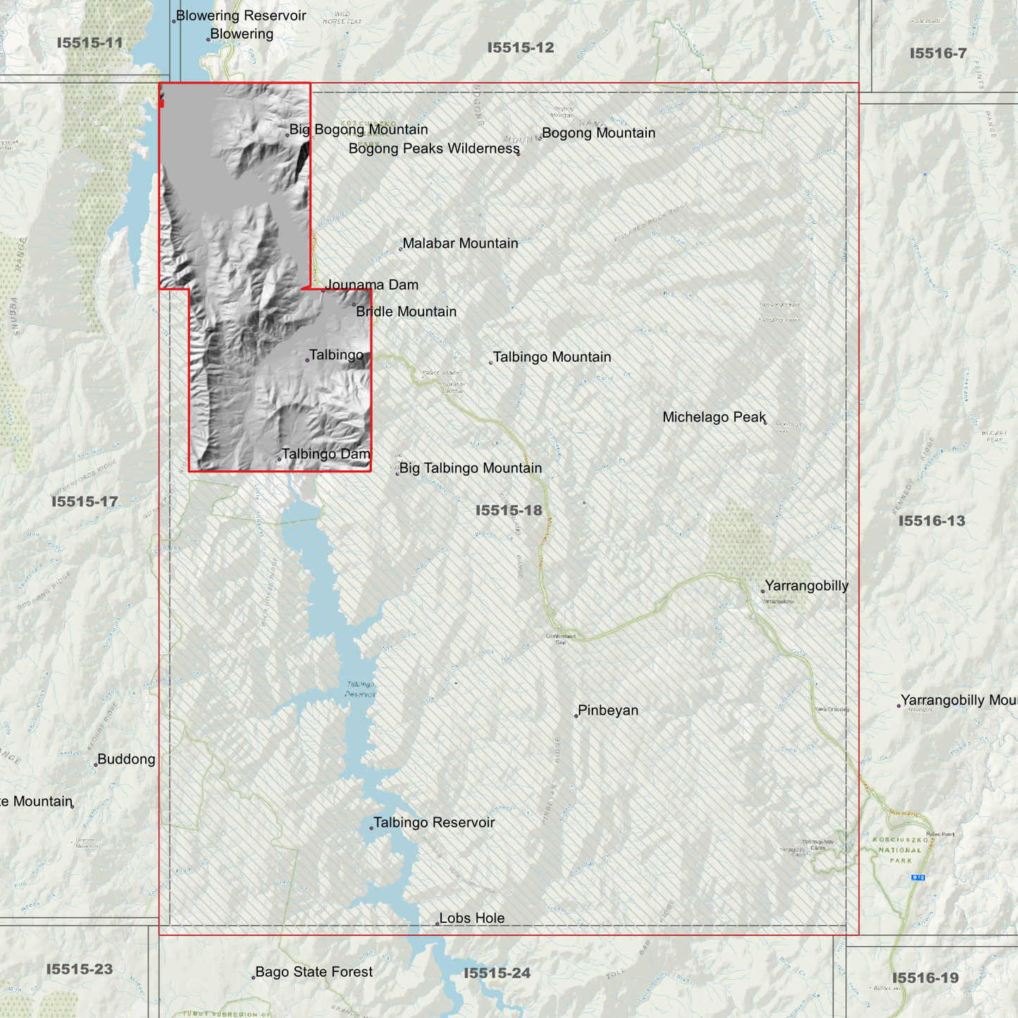 Talbingo 1m & 2m Digital Elevation Models (I5515-18)