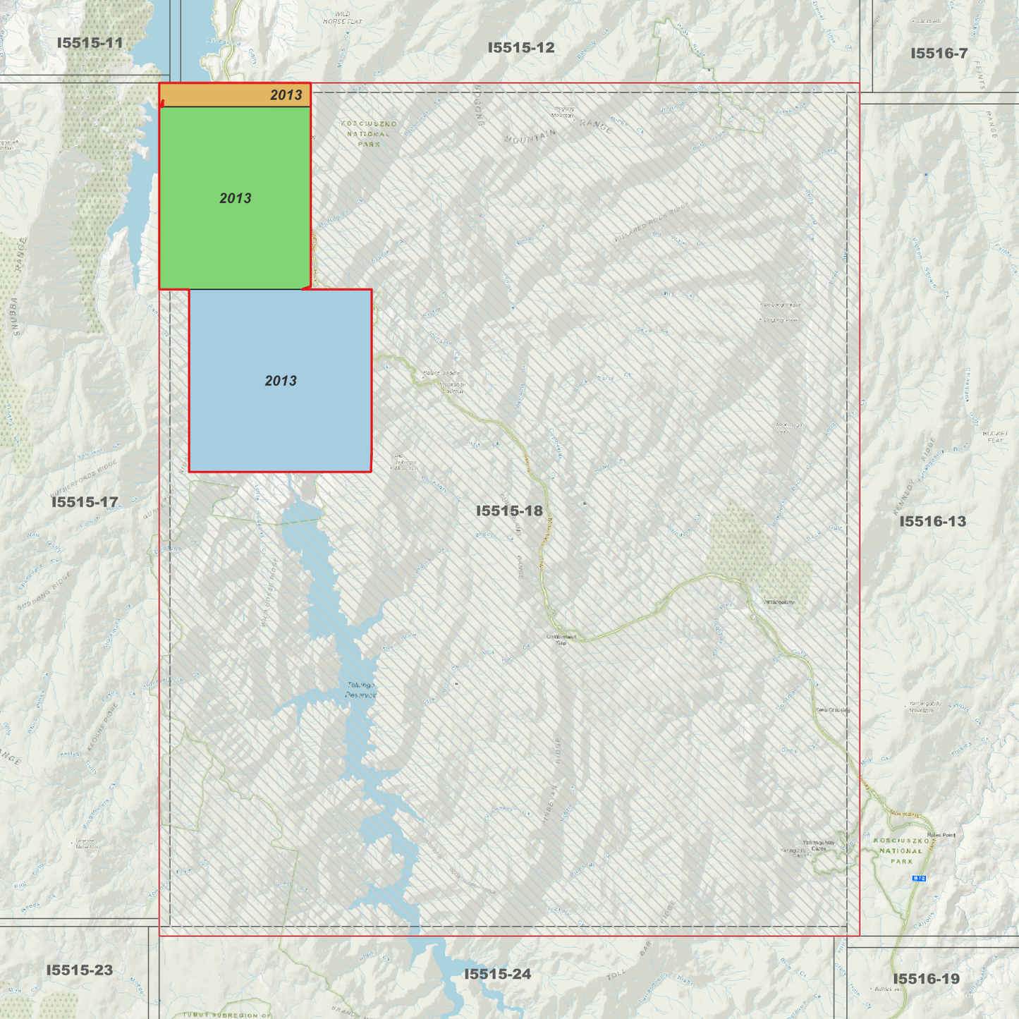 Talbingo 1m & 2m Digital Elevation Models (I5515-18)