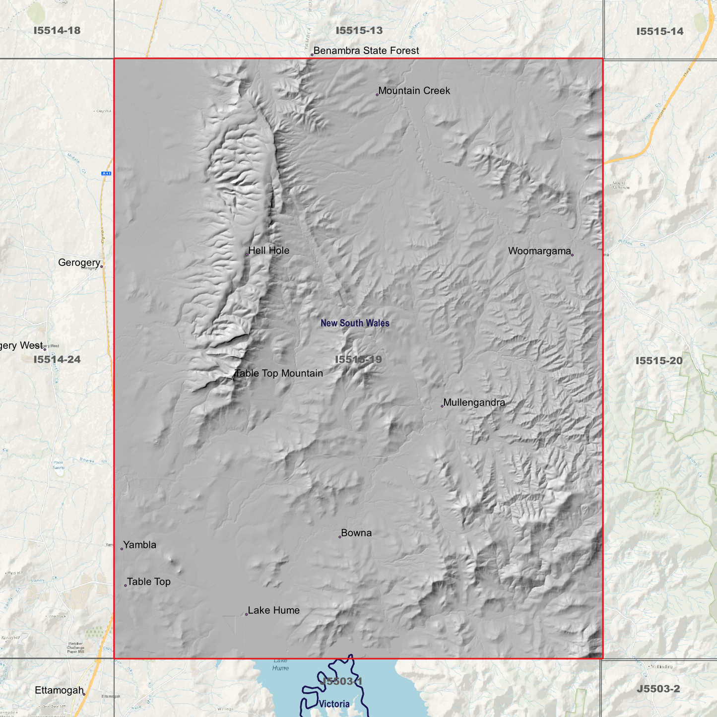 Table Top 1m, 2m & 5m Digital Elevation Models (I5515-19)