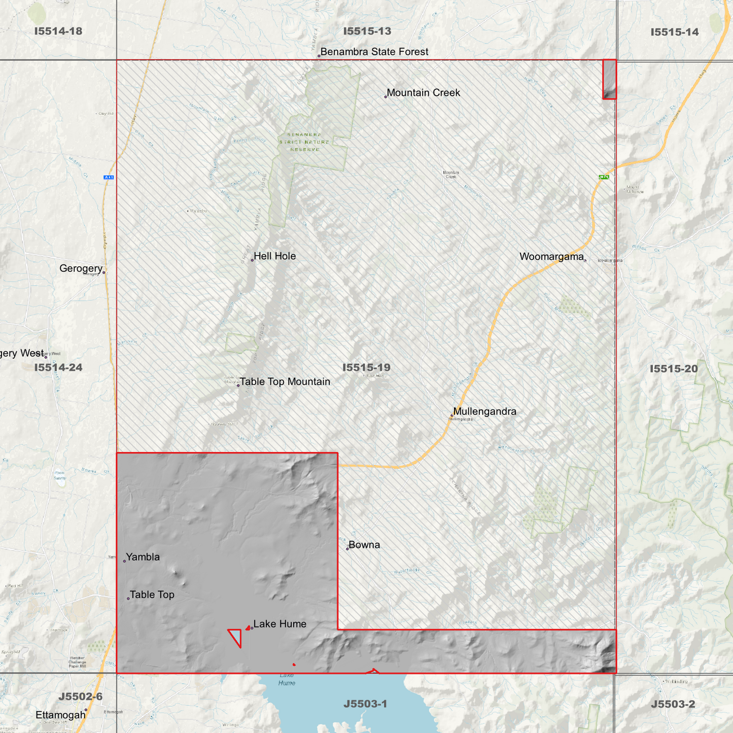 Table Top 1m, 2m & 5m Digital Elevation Models (I5515-19)