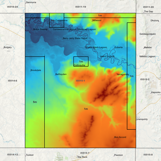 Collingullie 1m & 5m Digital Elevation Models (I5515-1)