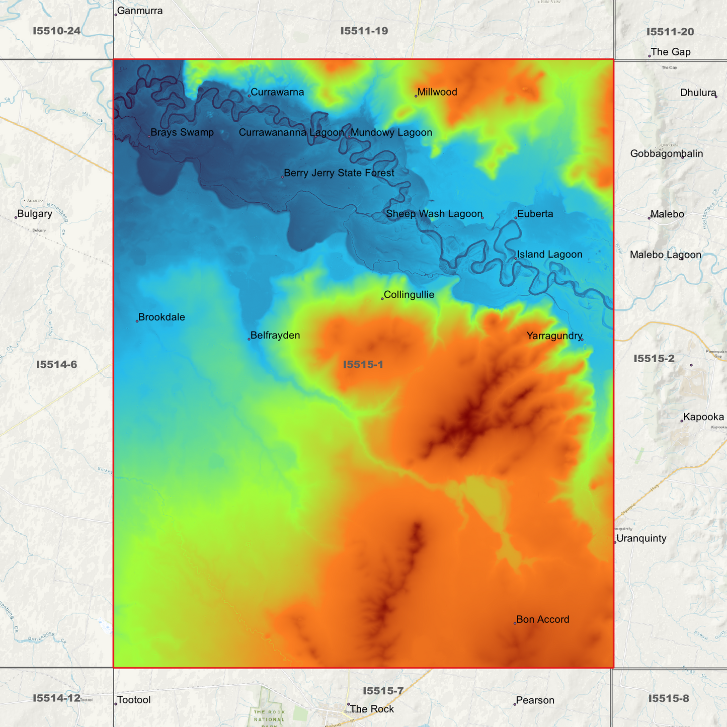 Collingullie 1m & 5m Digital Elevation Models (I5515-1)