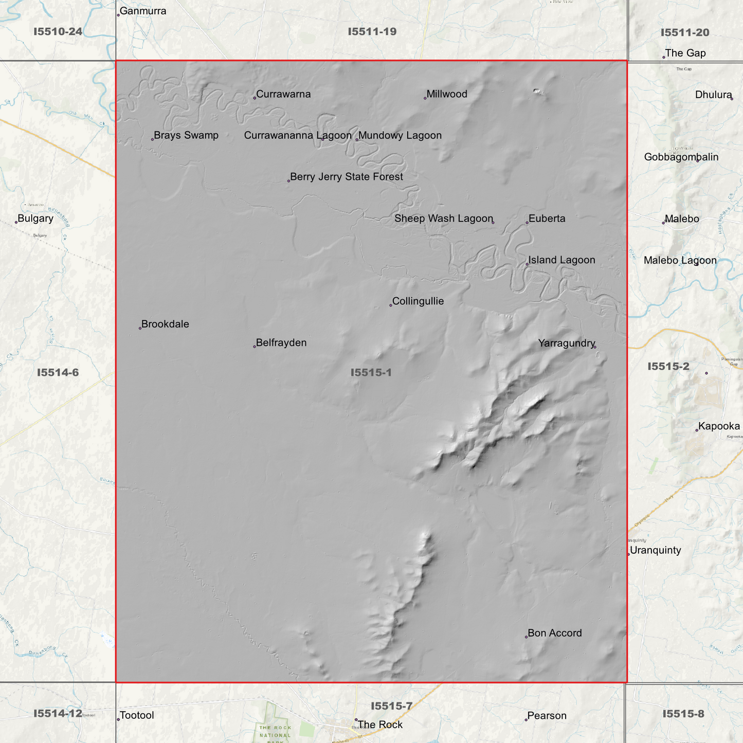 Collingullie 1m & 5m Digital Elevation Models (I5515-1)
