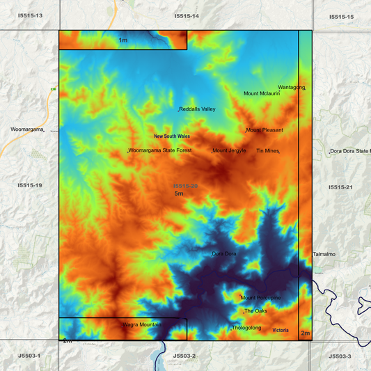 Porcupine 1m, 2m & 5m Digital Elevation Models (I5515-20)