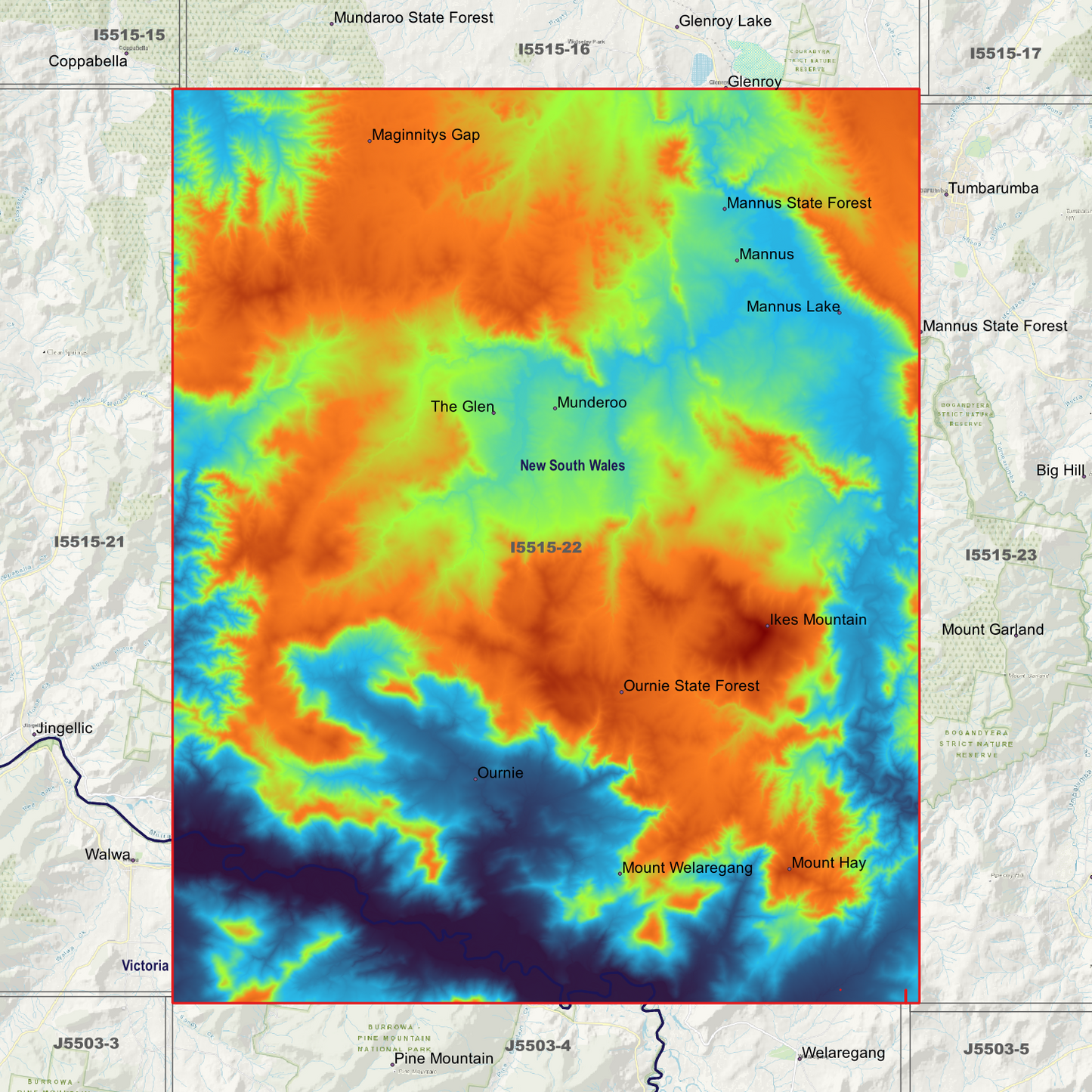 Mannus 1m & 2m Digital Elevation Models (I5515-22)