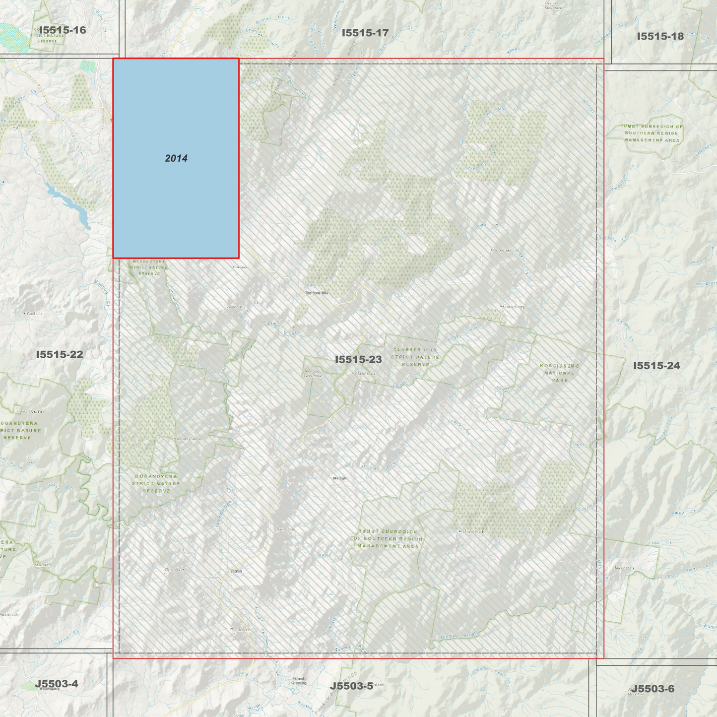 Tumbarumba 1m & 2m Digital Elevation Models (I5515-23)