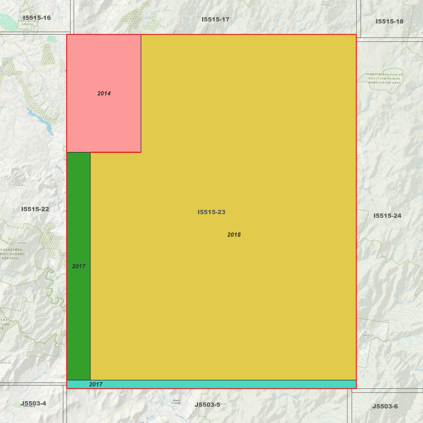 Tumbarumba 1m & 2m Digital Elevation Models (I5515-23)