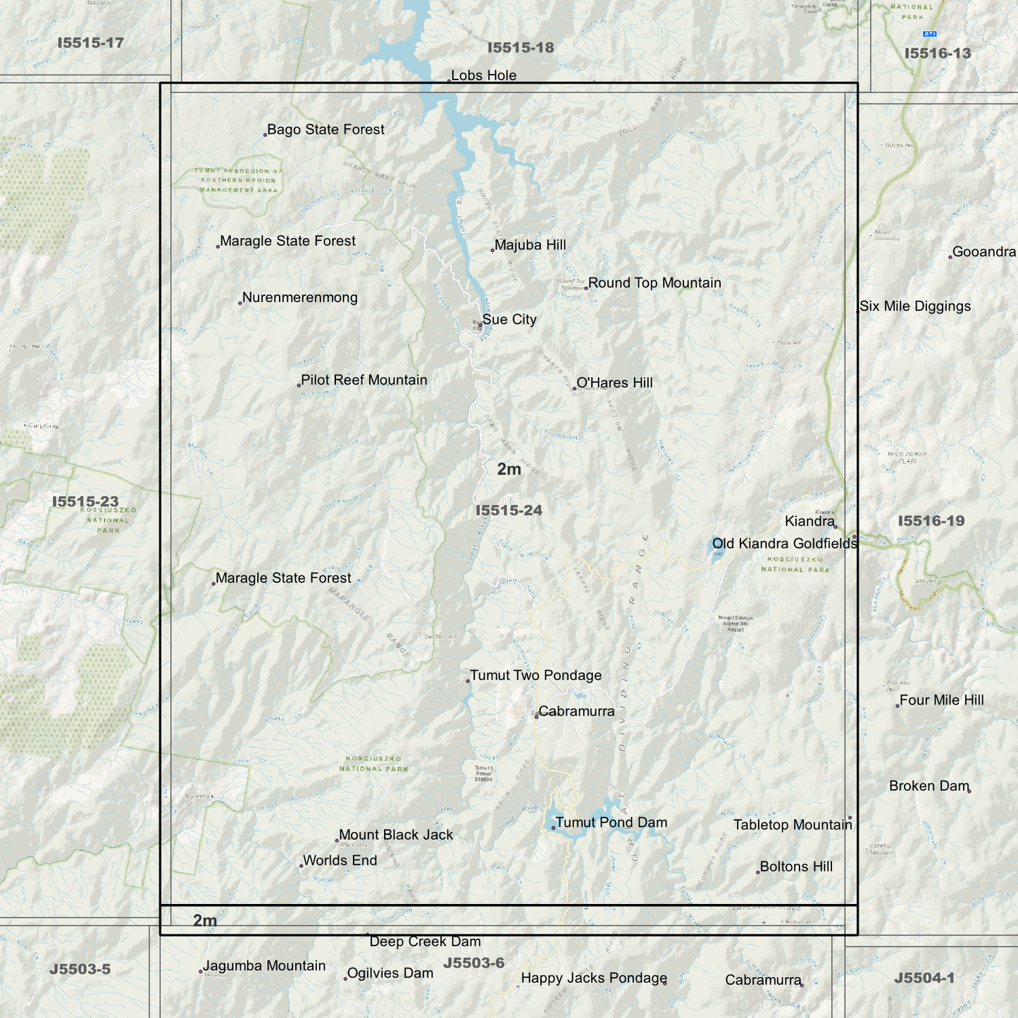 Cabramurra 2m Digital Elevation Models (I5515-24)