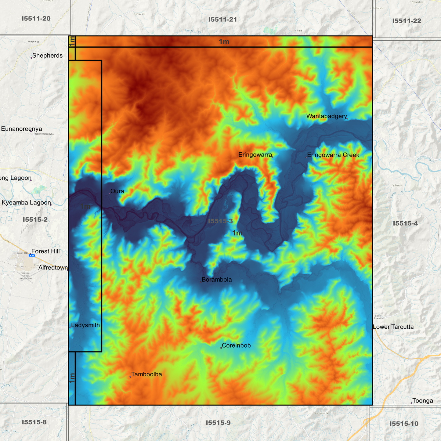 Eringowarra 1m Digital Elevation Models (I5515-3)