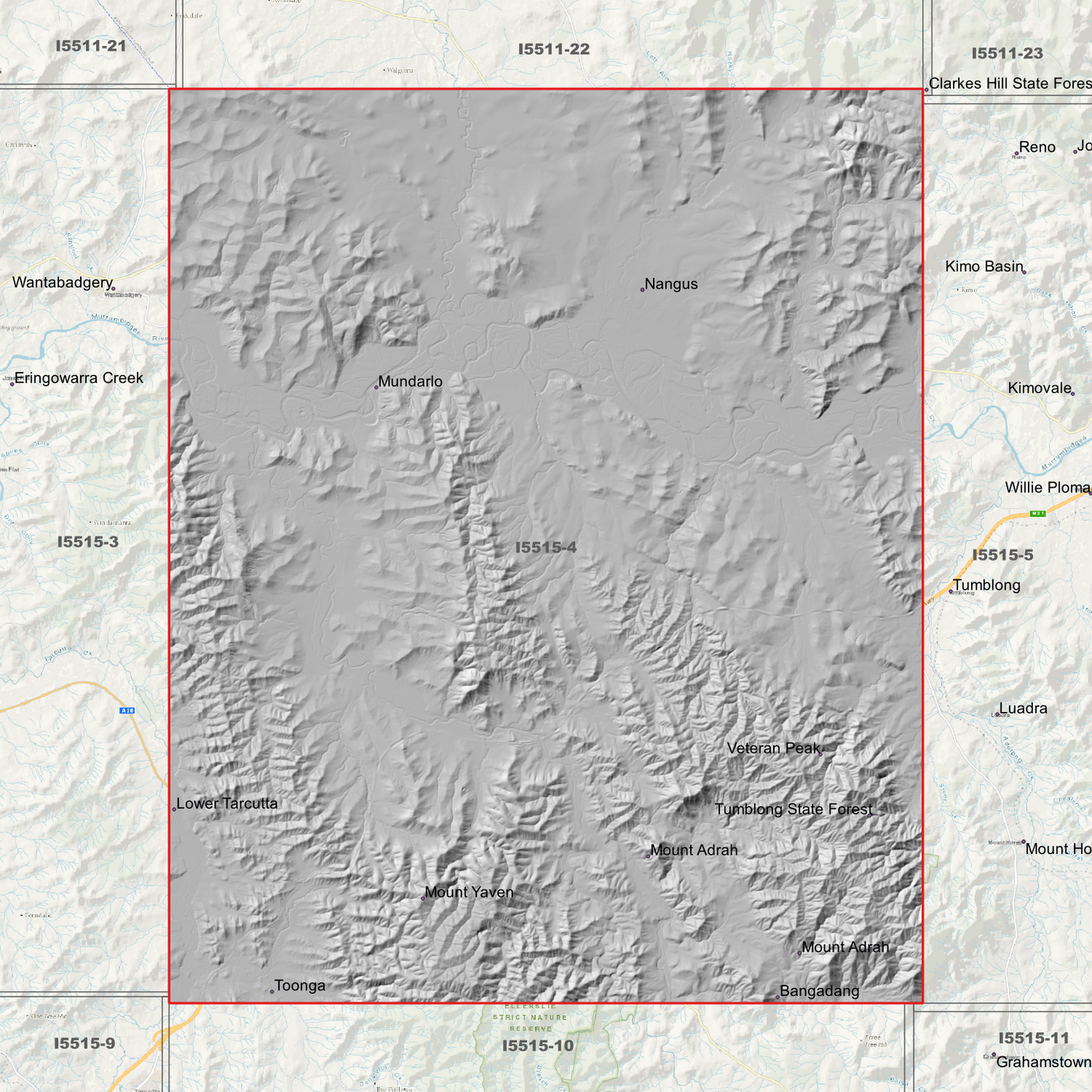 Nangus 1m, 2m & 5m Digital Elevation Models (I5515-4)