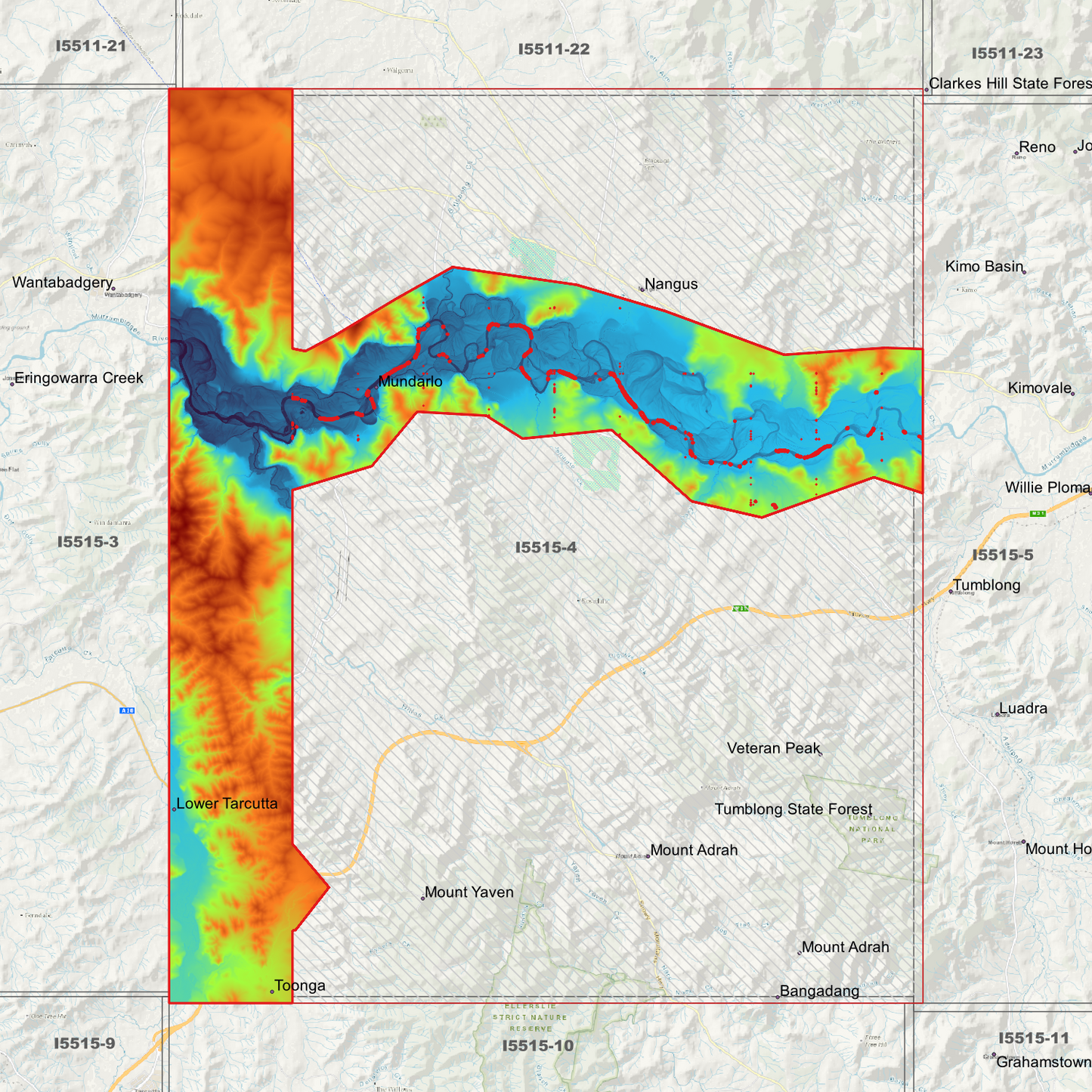 Nangus 1m, 2m & 5m Digital Elevation Models (I5515-4)