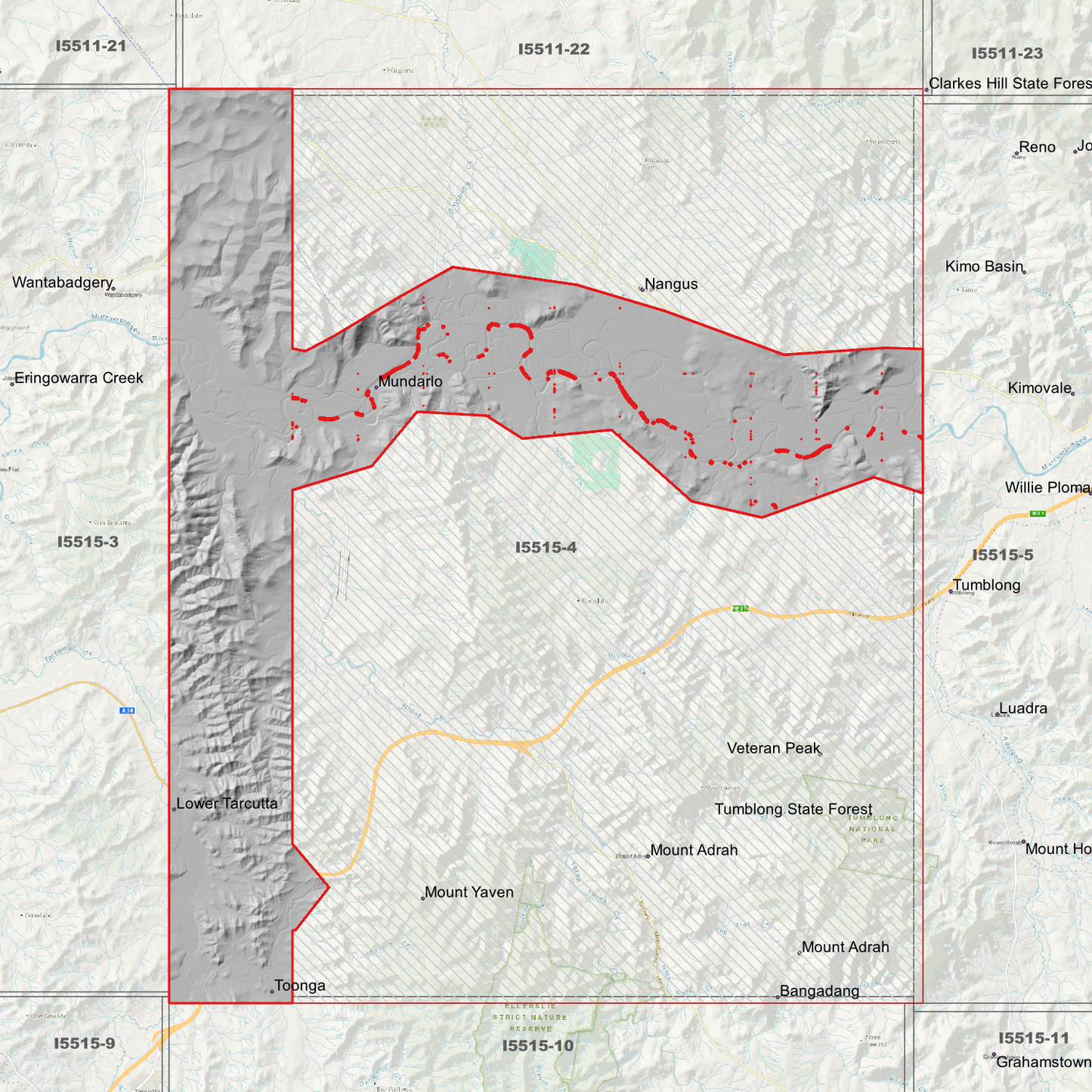 Nangus 1m, 2m & 5m Digital Elevation Models (I5515-4)