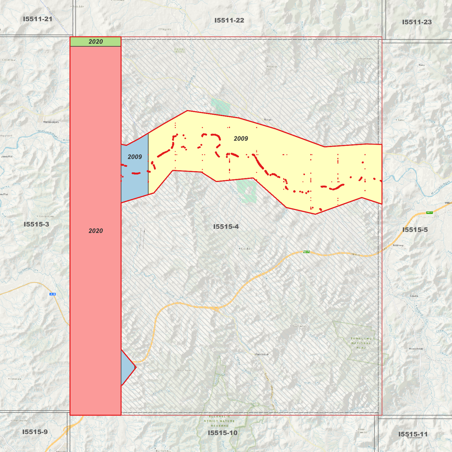 Nangus 1m, 2m & 5m Digital Elevation Models (I5515-4)