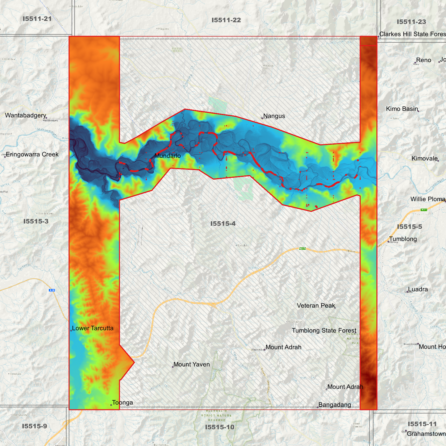 Nangus 1m, 2m & 5m Digital Elevation Models (I5515-4)