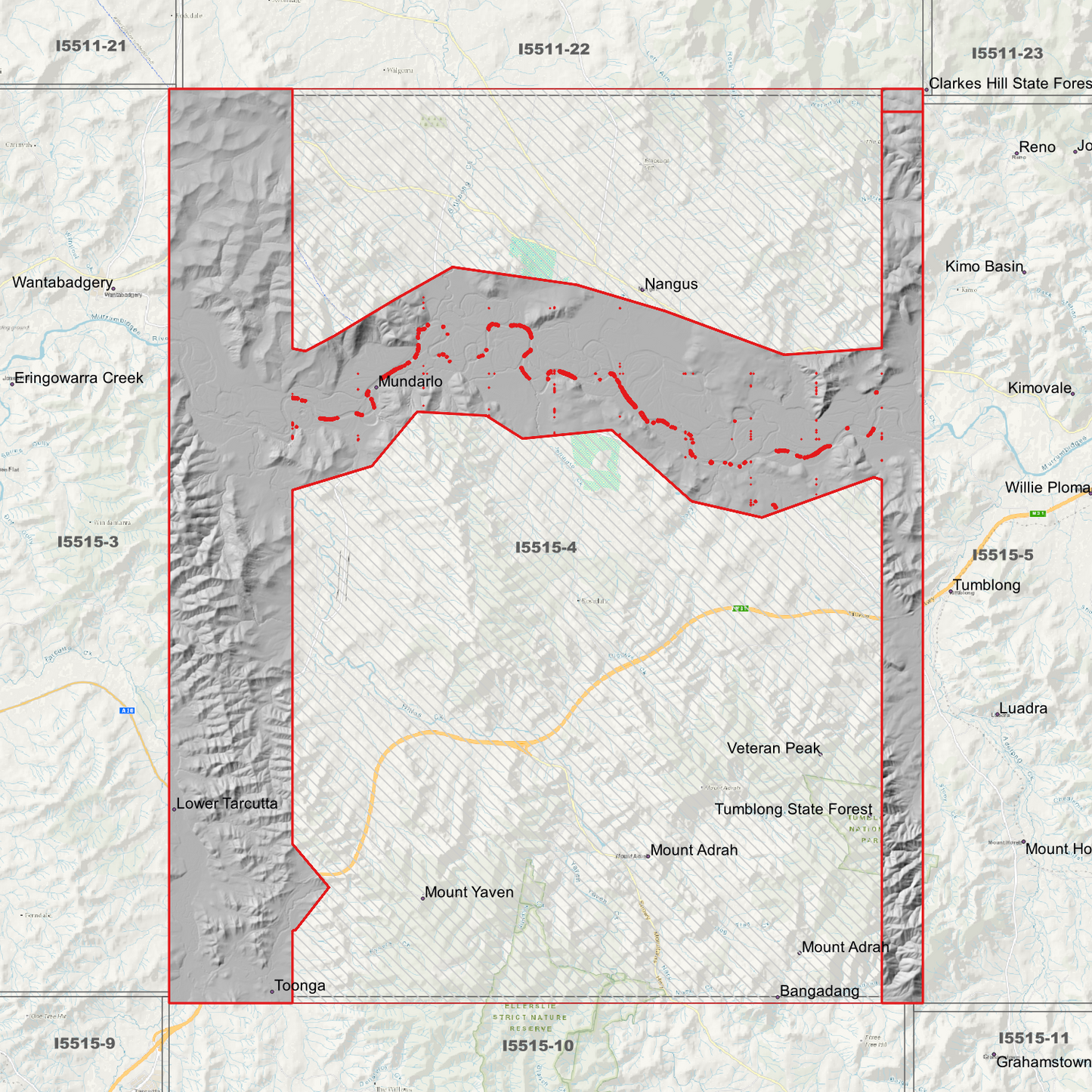 Nangus 1m, 2m & 5m Digital Elevation Models (I5515-4)