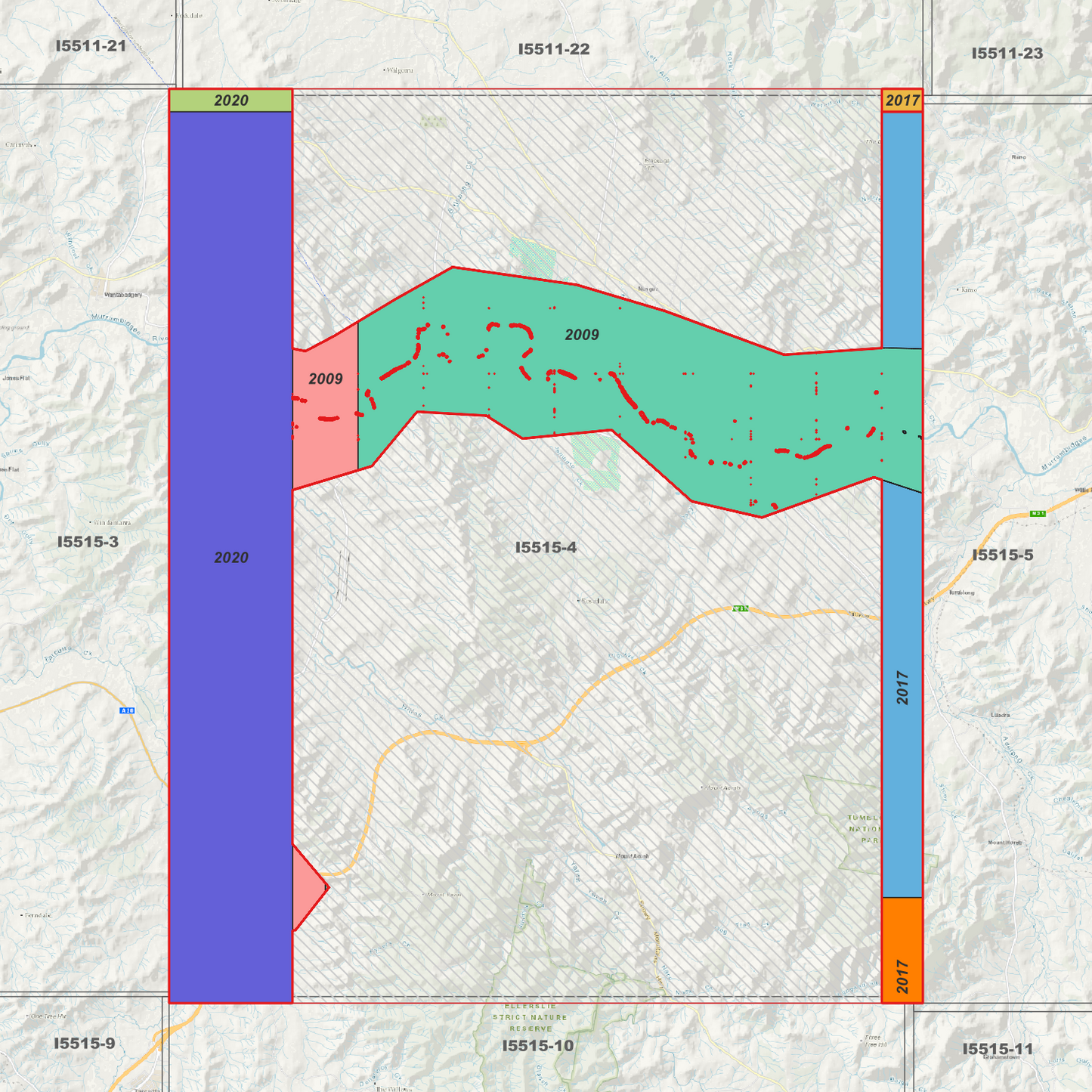 Nangus 1m, 2m & 5m Digital Elevation Models (I5515-4)