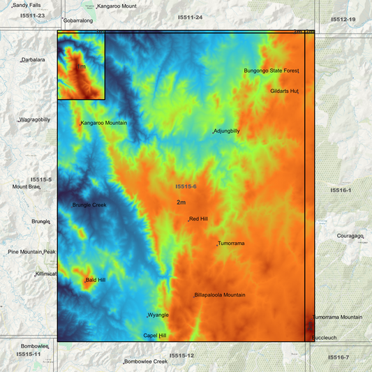 Billapaloola 1m & 2m Digital Elevation Models (I5515-6)
