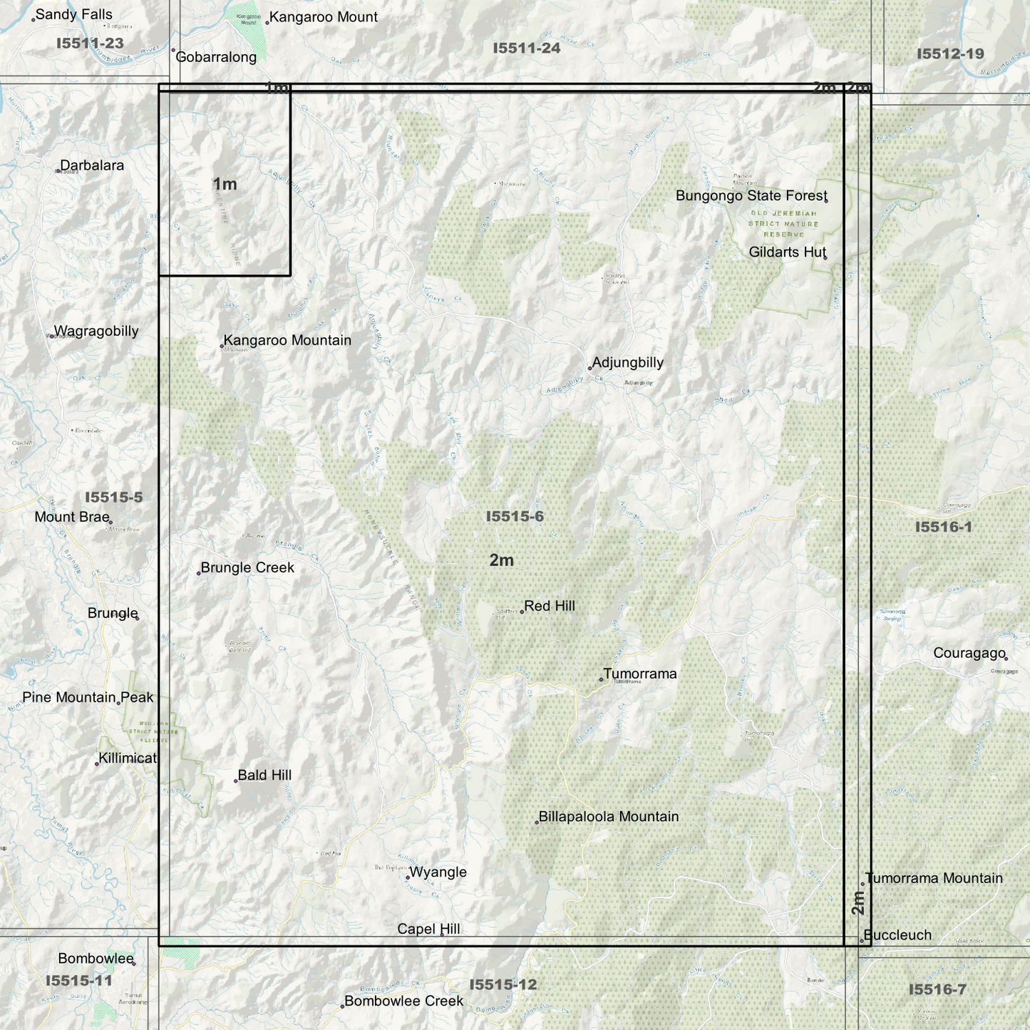 Billapaloola 1m & 2m Digital Elevation Models (I5515-6)