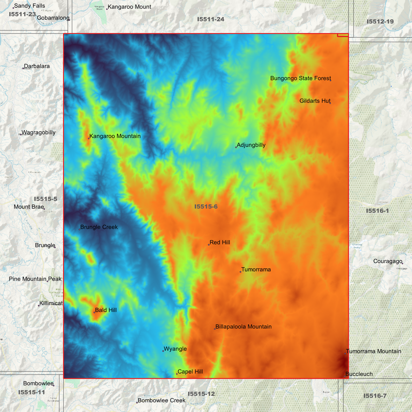 Billapaloola 1m & 2m Digital Elevation Models (I5515-6)