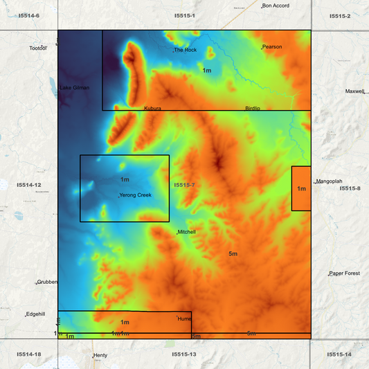 The Rock 1m & 5m Digital Elevation Models (I5515-7)