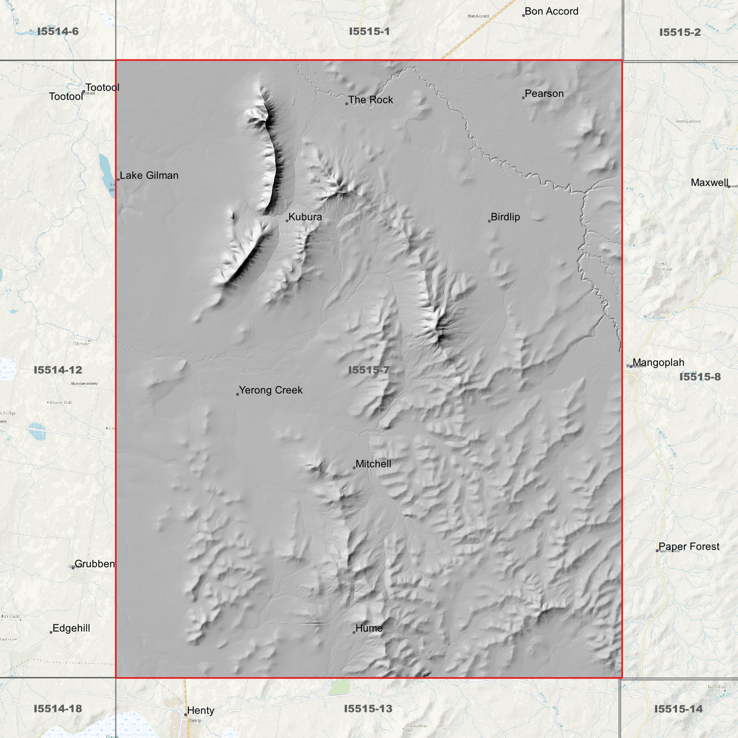 The Rock 1m & 5m Digital Elevation Models (I5515-7)
