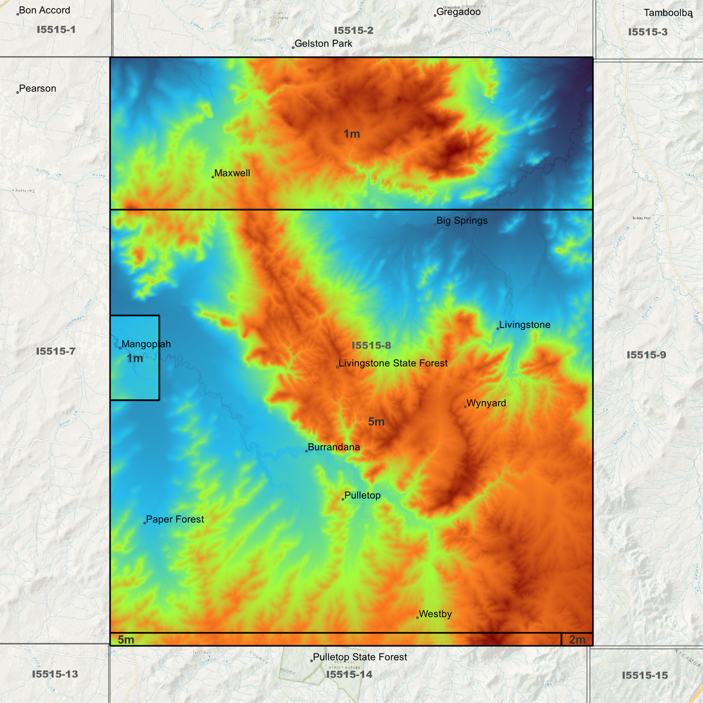 Livingstone 1m & 5m Digital Elevation Models (I5515-8)