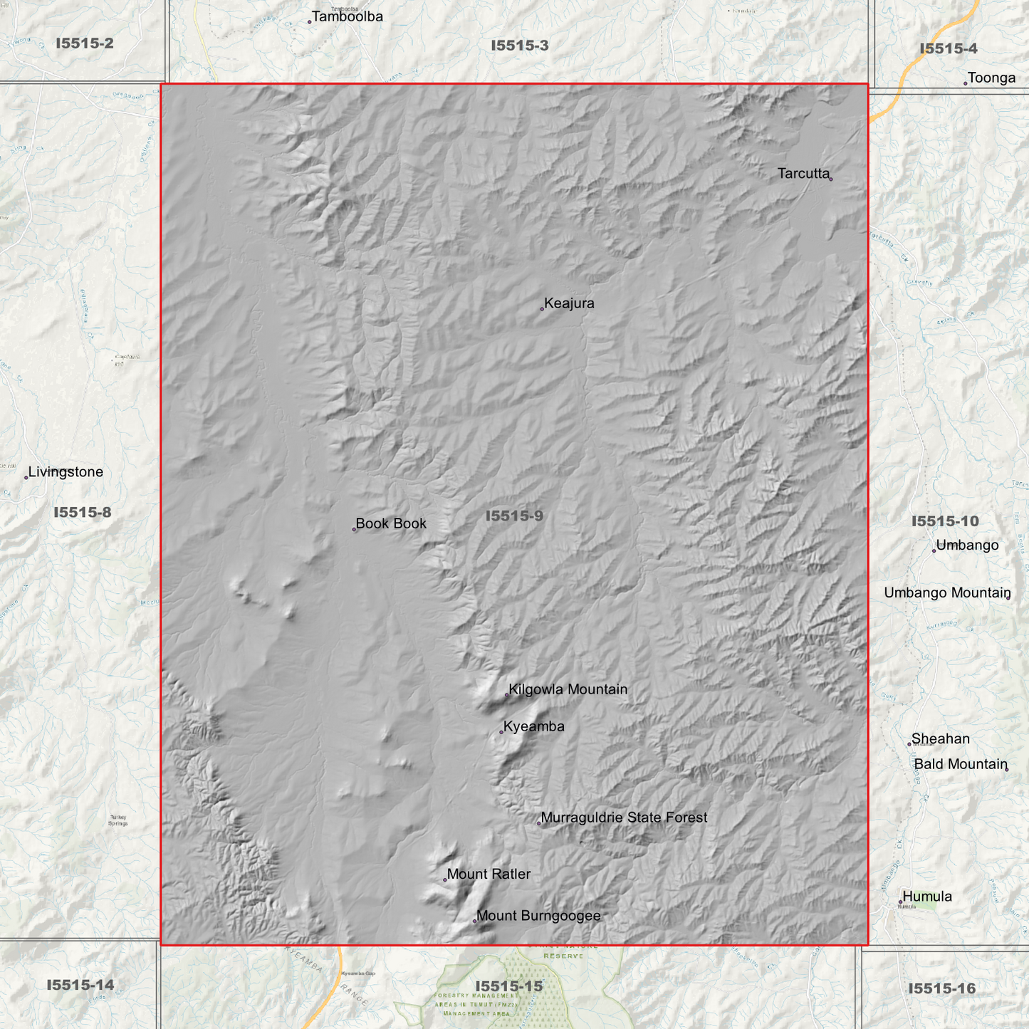 Tarcutta 1m & 5m Digital Elevation Models (I5515-9)