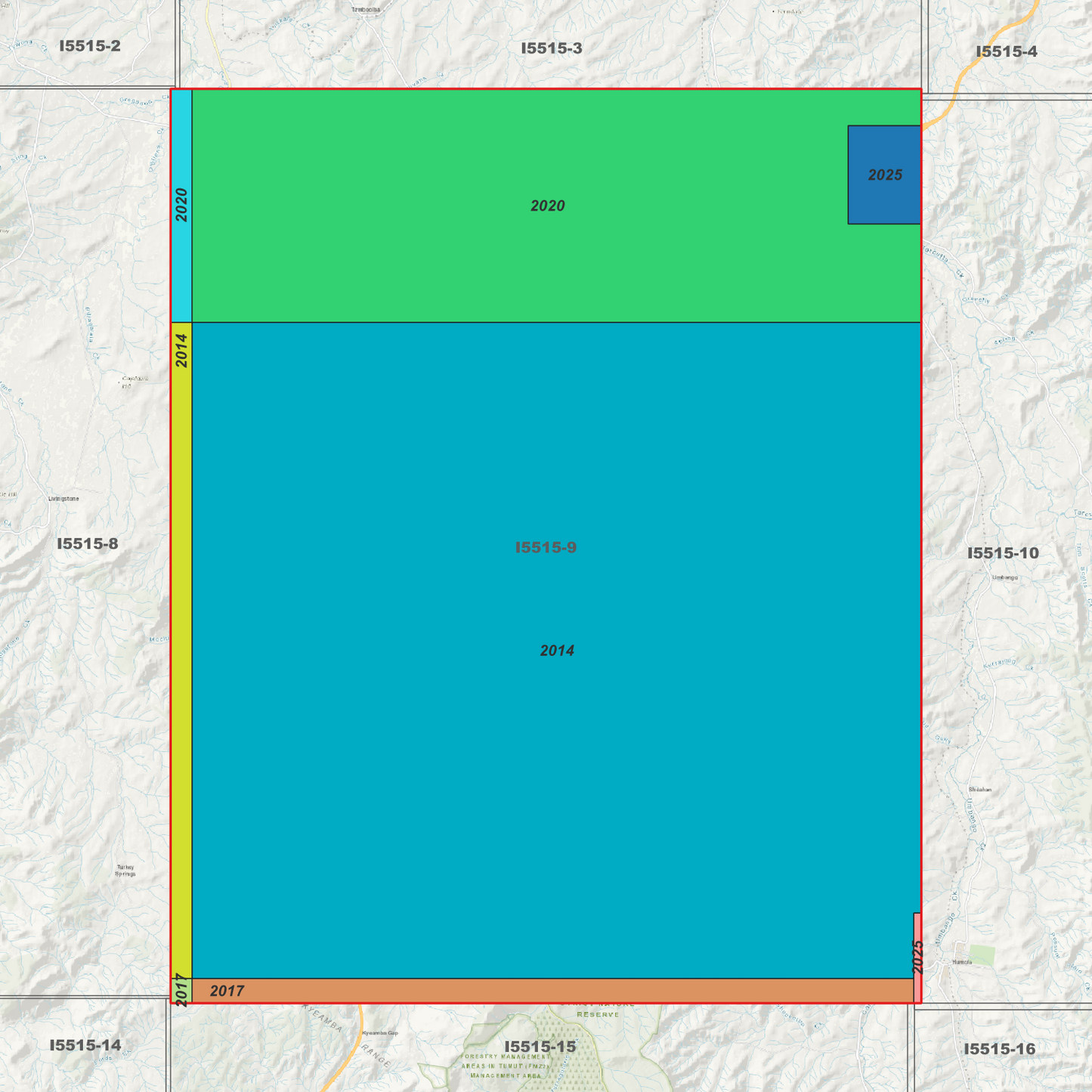 Tarcutta 1m & 5m Digital Elevation Models (I5515-9)