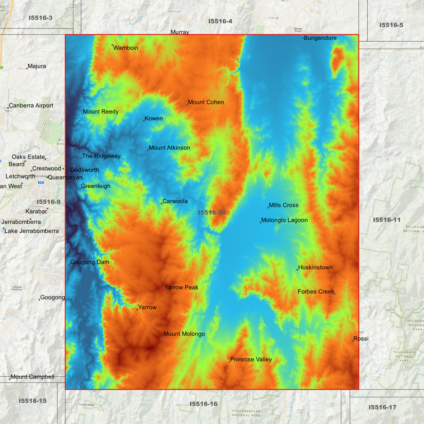 Carwoola 1m Digital Elevation Models (I5516-10)