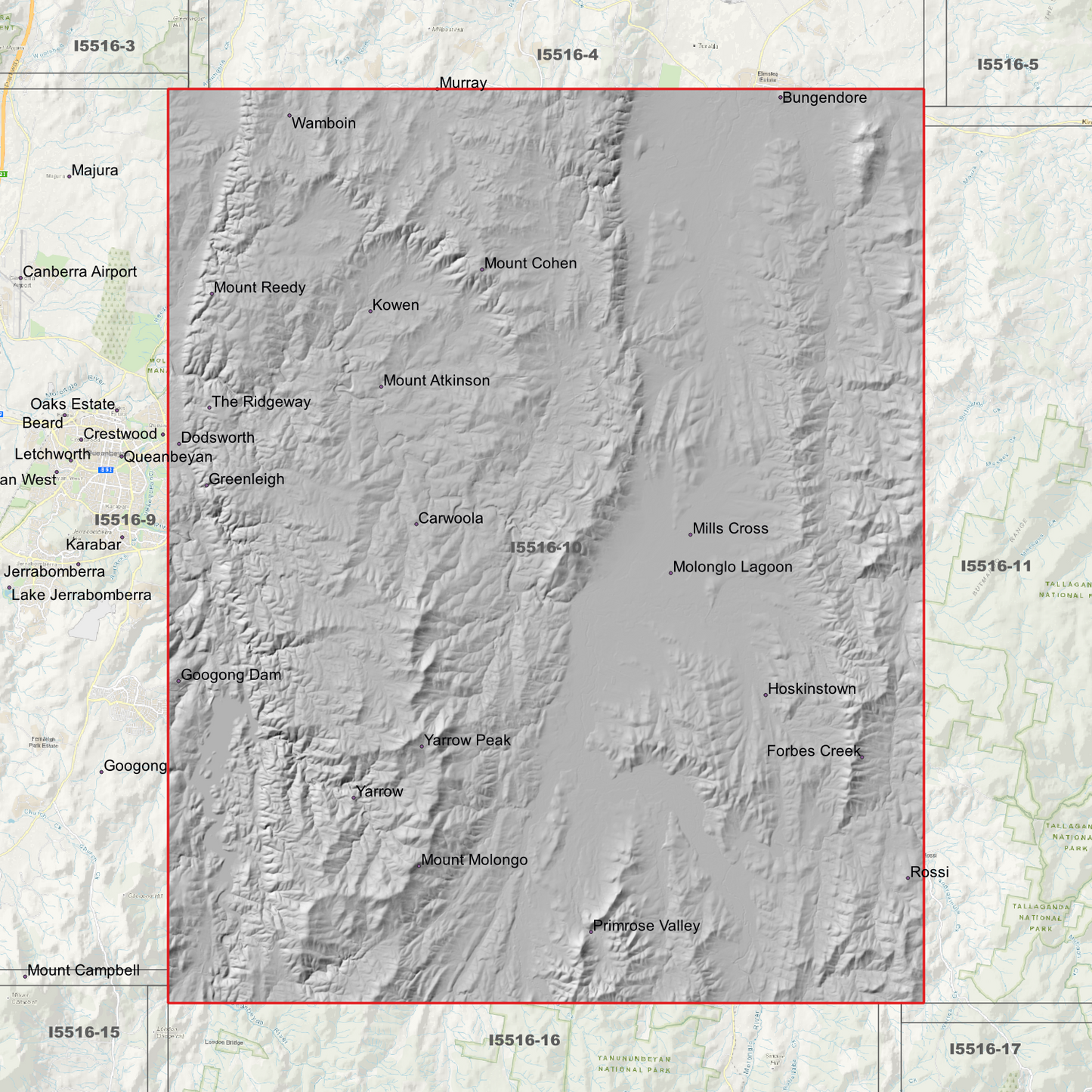 Carwoola 1m Digital Elevation Models (I5516-10)