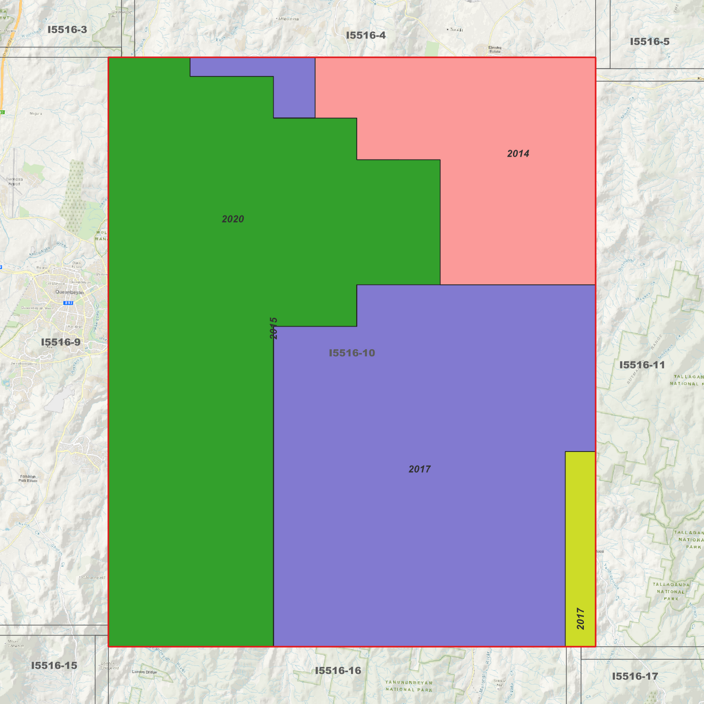 Carwoola 1m Digital Elevation Models (I5516-10)
