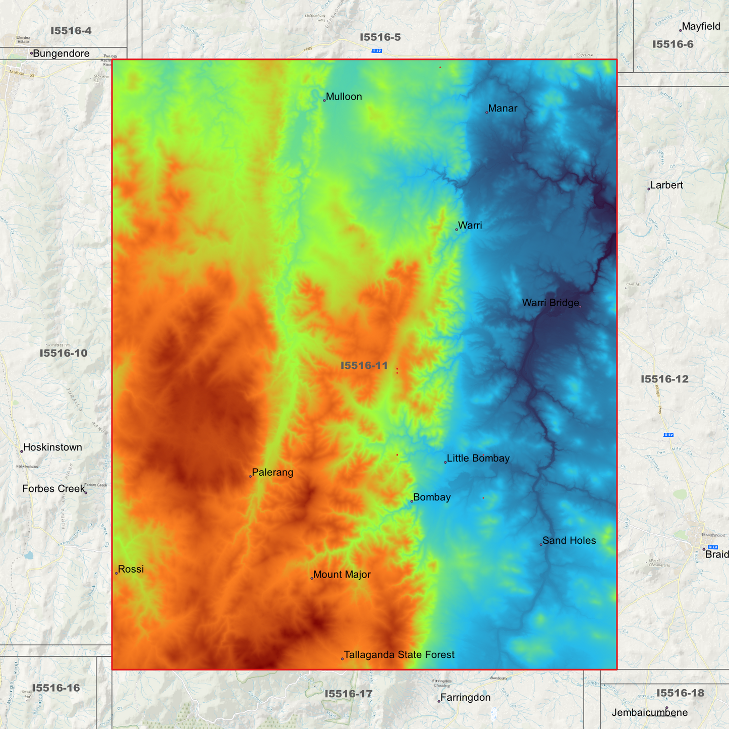 Palerang 1m Digital Elevation Models (I5516-11)