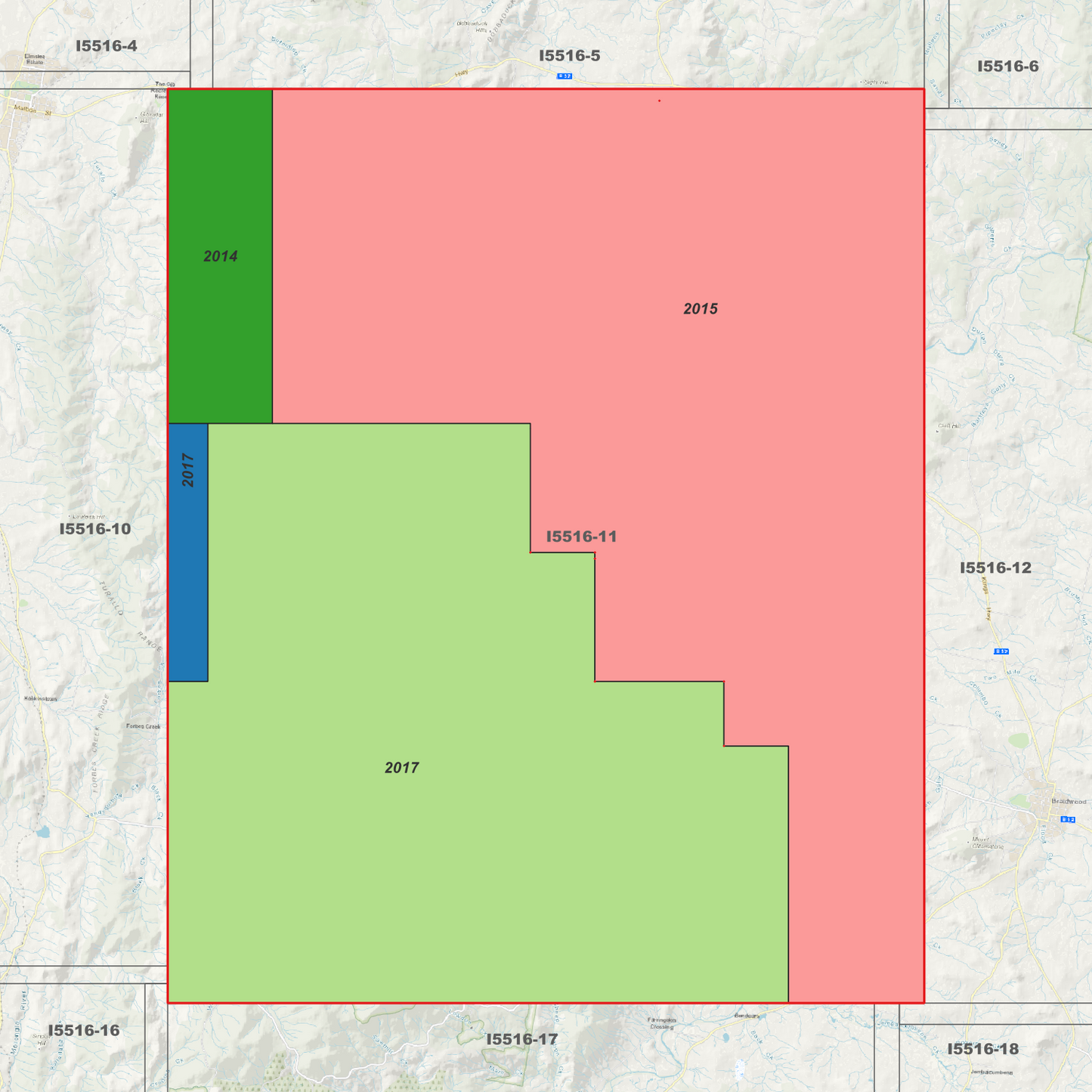 Palerang 1m Digital Elevation Models (I5516-11)