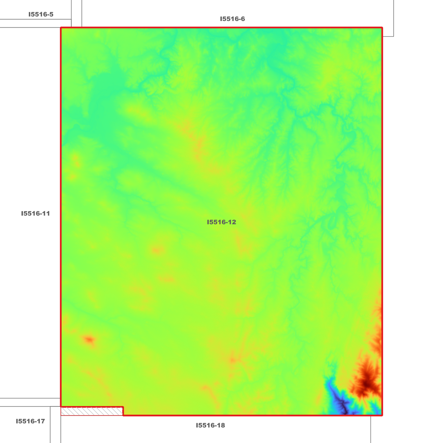 Braidwood 1m Digital Elevation Model (I5516-12)