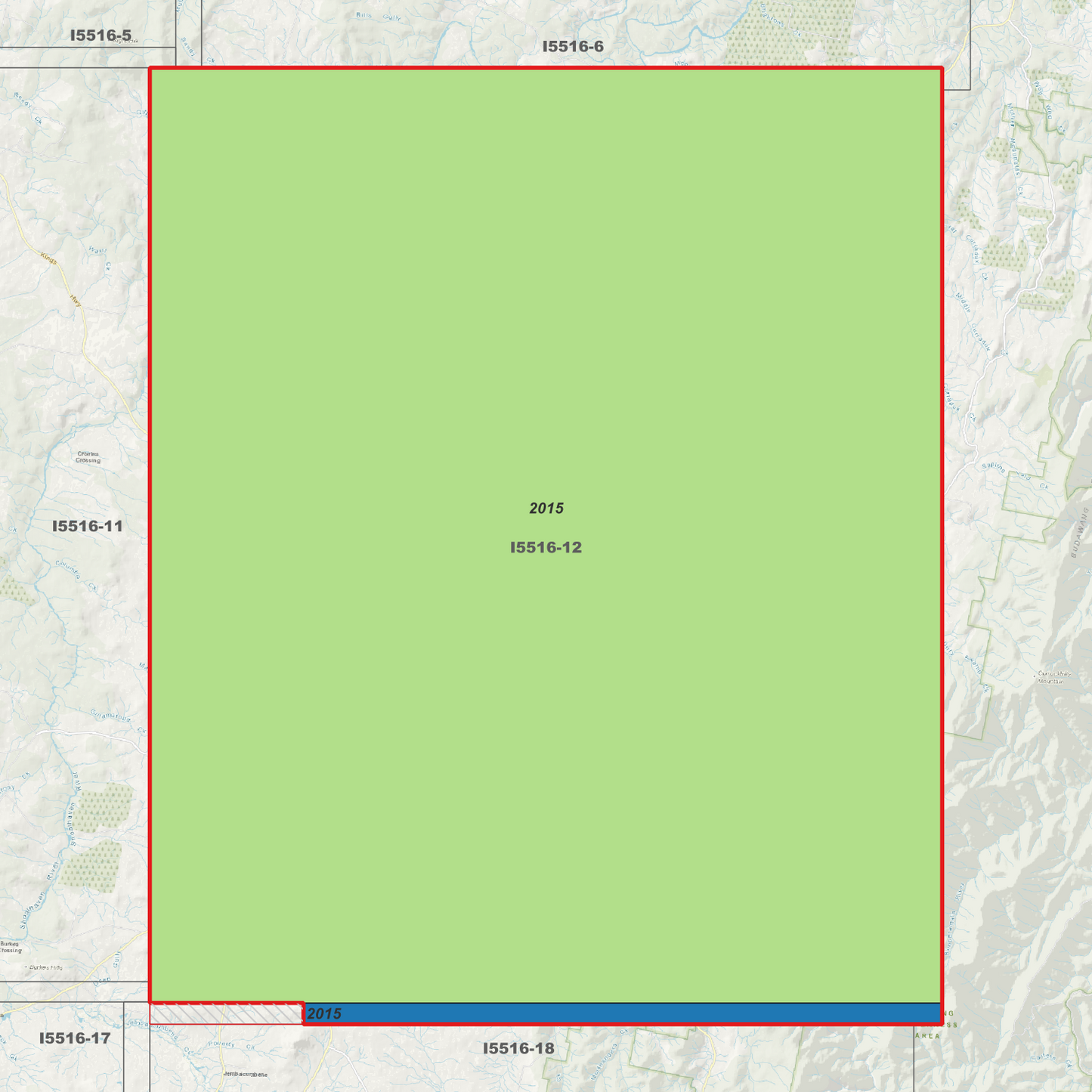 Braidwood 1m Digital Elevation Model (I5516-12)
