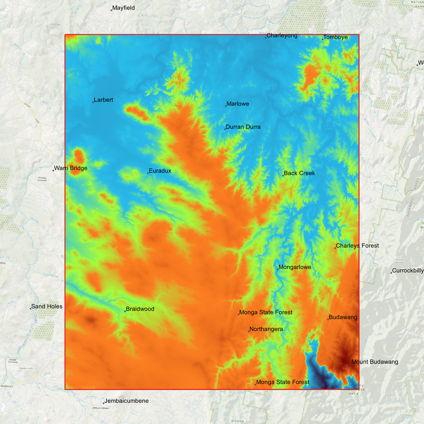 Braidwood 1m & 2m Digital Elevation Models (I5516-12)