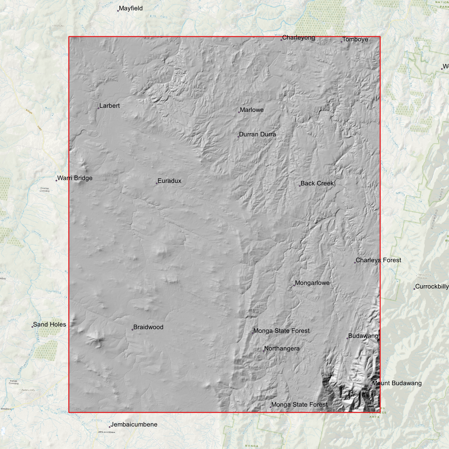 Braidwood 1m & 2m Digital Elevation Models (I5516-12)
