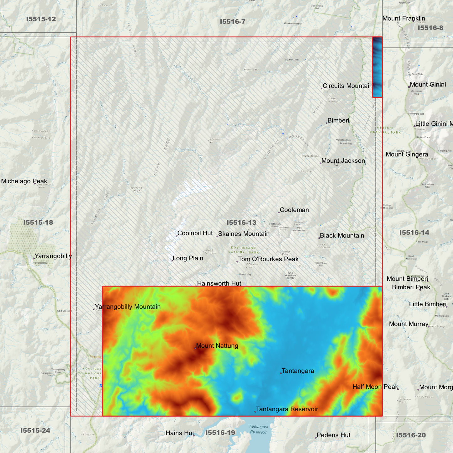 Tantangara 1m & 2m Digital Elevation Models (I5516-13)