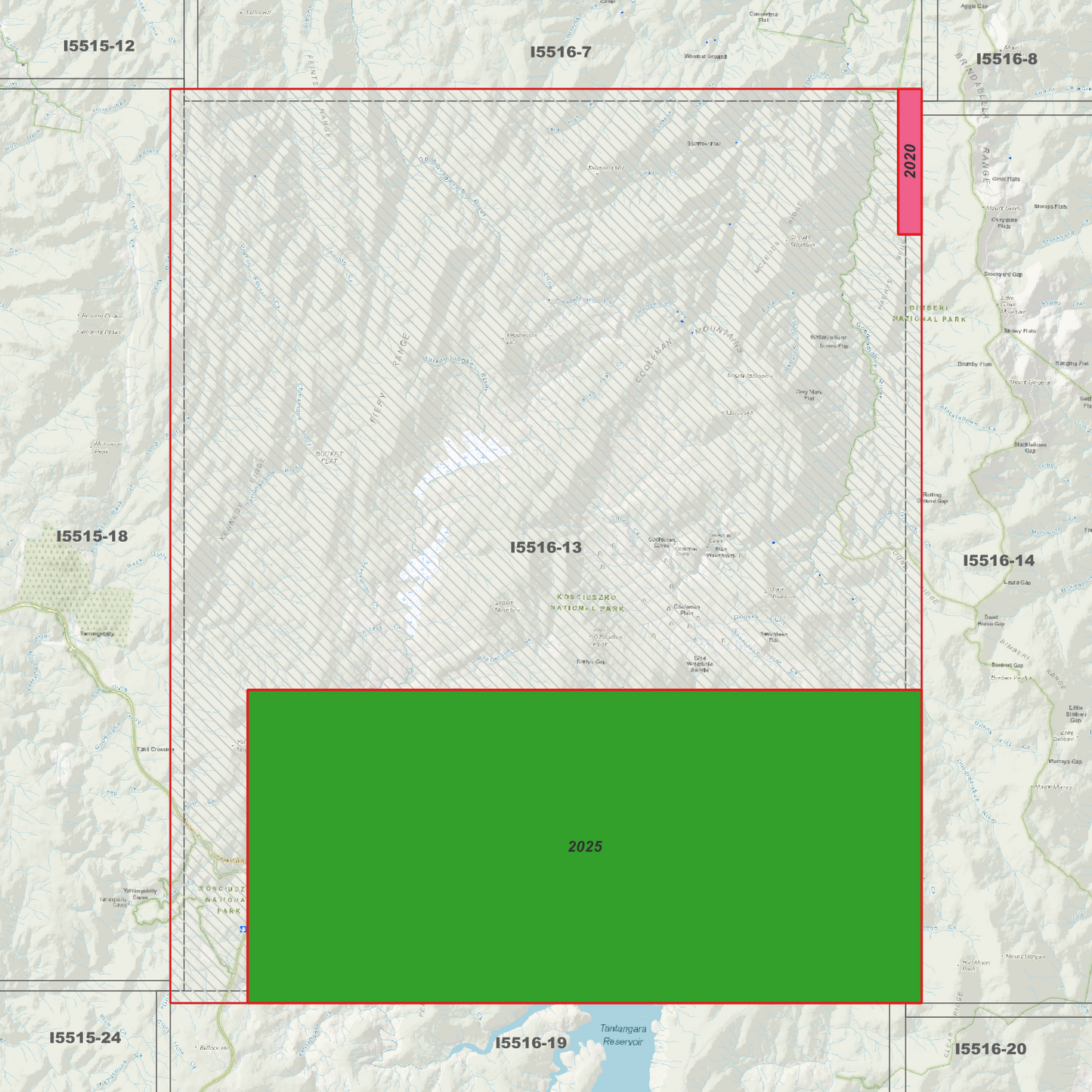 Tantangara 1m & 2m Digital Elevation Models (I5516-13)