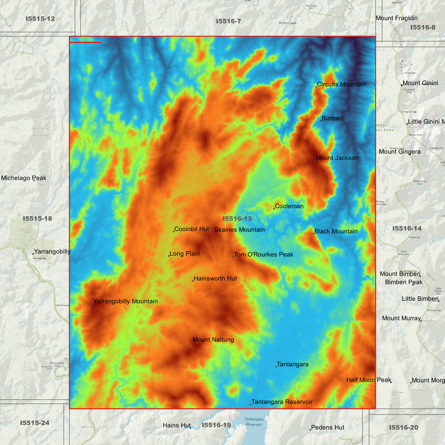 Tantangara 1m & 2m Digital Elevation Models (I5516-13)