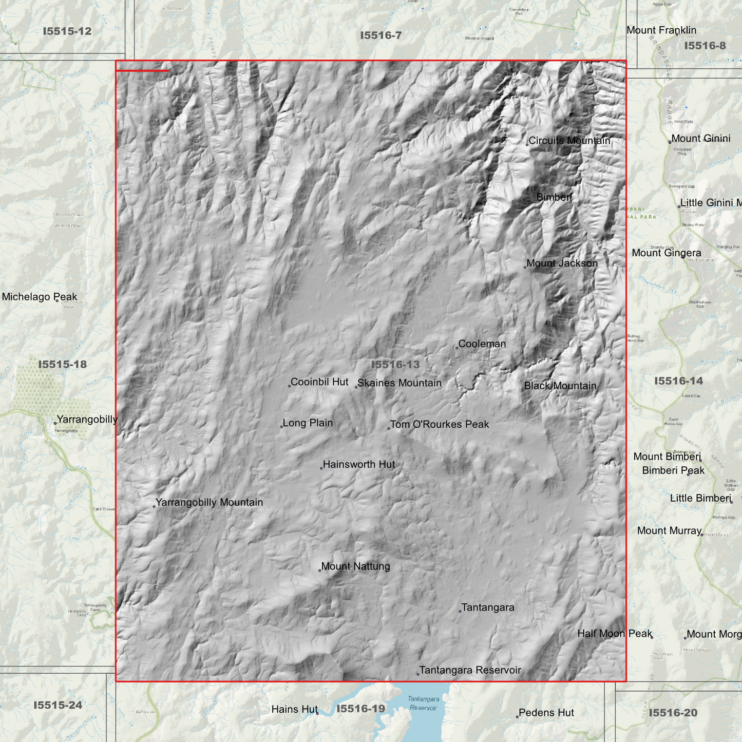 Tantangara 1m & 2m Digital Elevation Models (I5516-13)