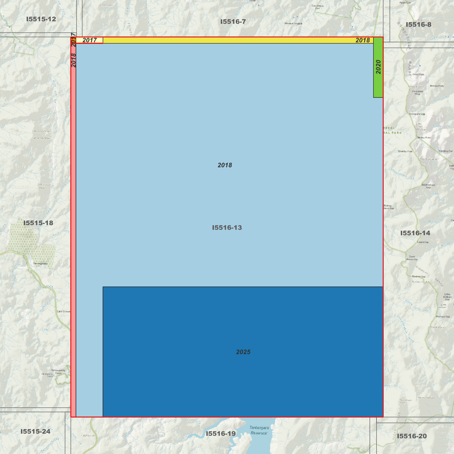 Tantangara 1m & 2m Digital Elevation Models (I5516-13)