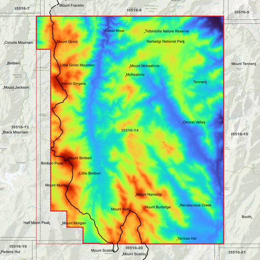 Bimberi 1m Digital Elevation Model (I5516-14)