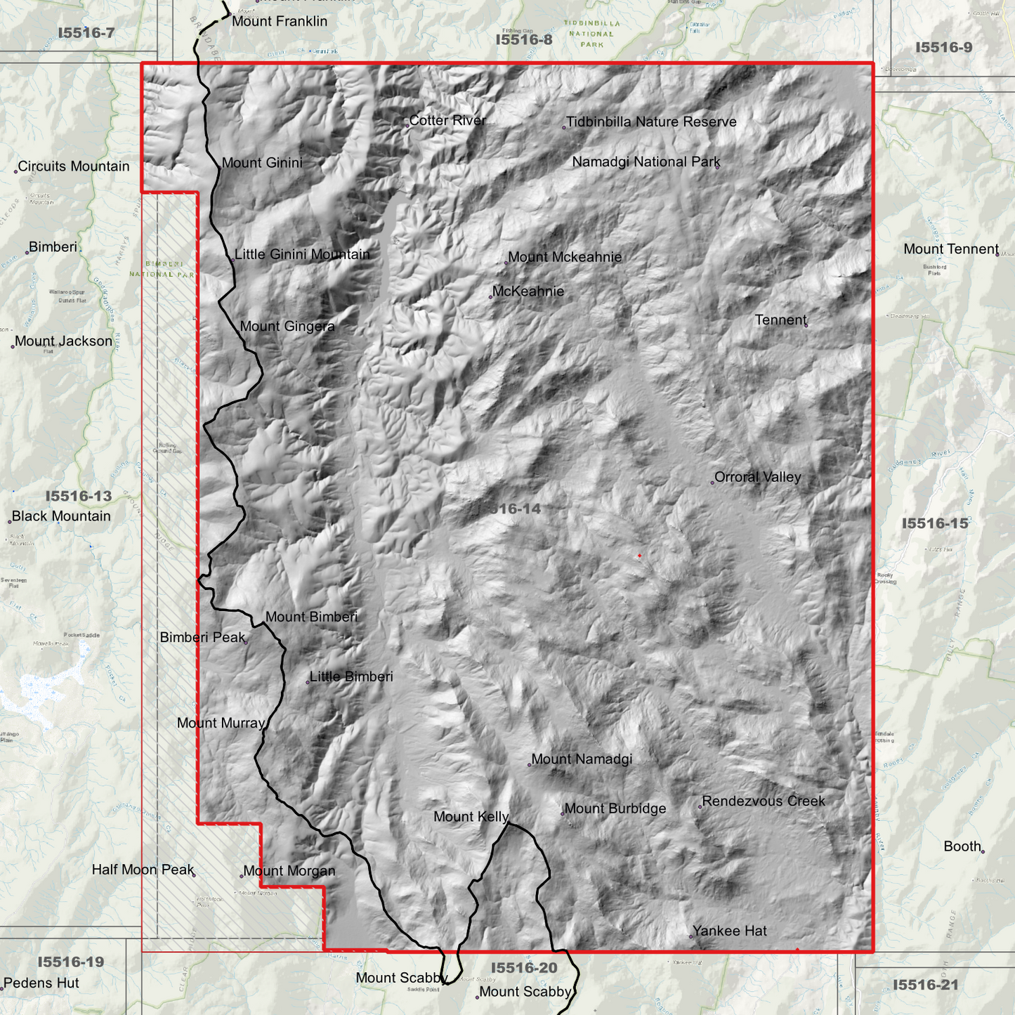 Bimberi 1m Digital Elevation Model (I5516-14)