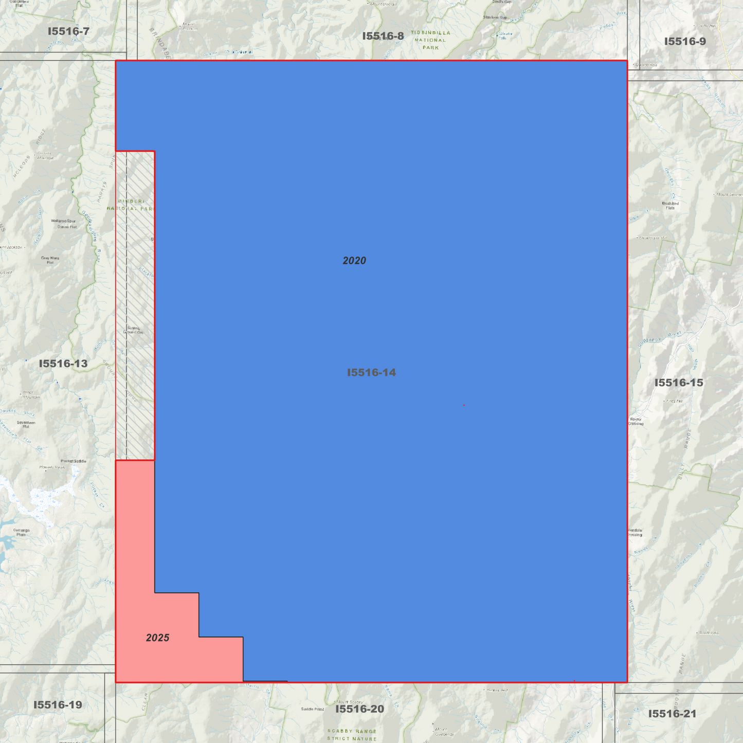 Bimberi 1m & 2m Digital Elevation Models (I5516-14)
