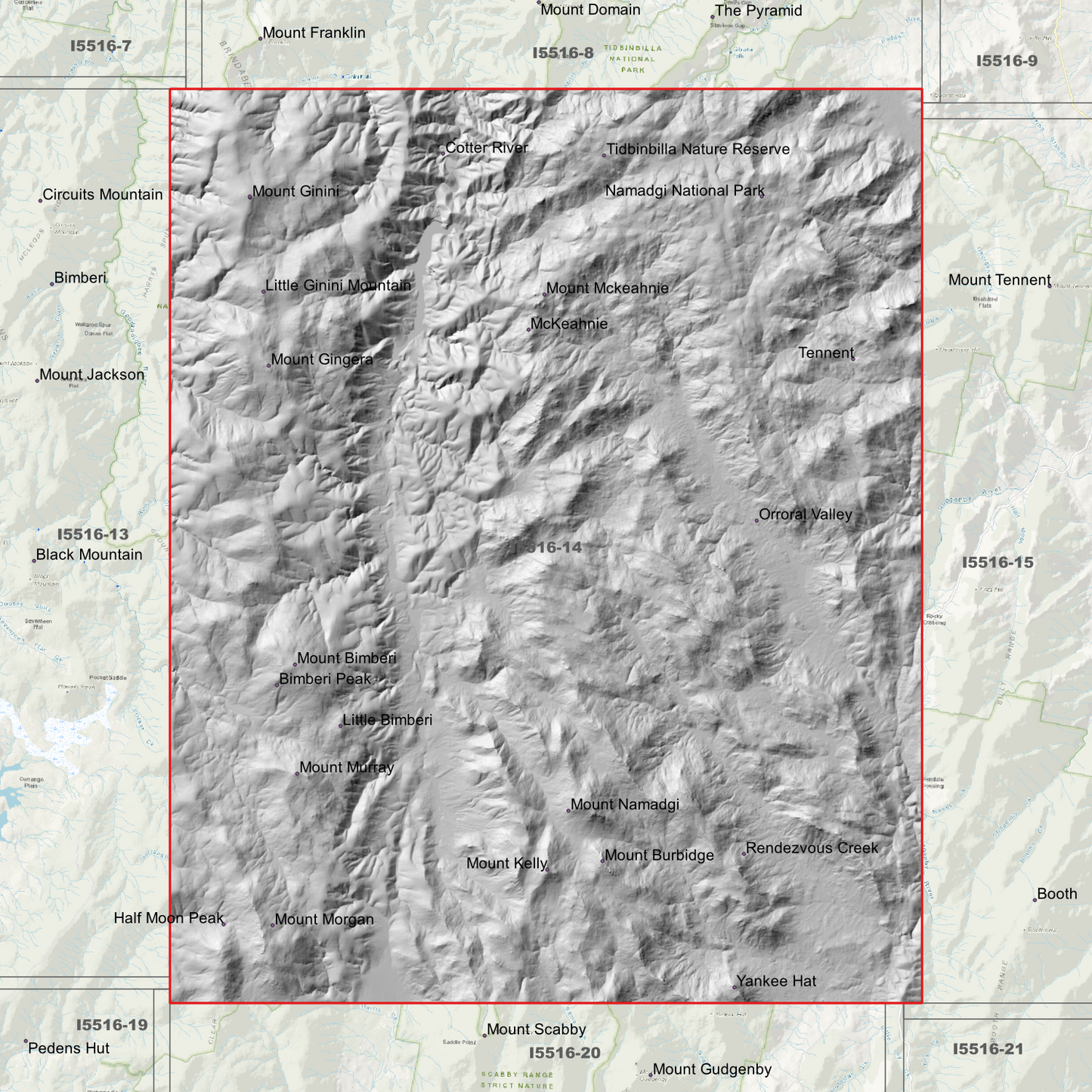 Bimberi 1m & 2m Digital Elevation Models (I5516-14)