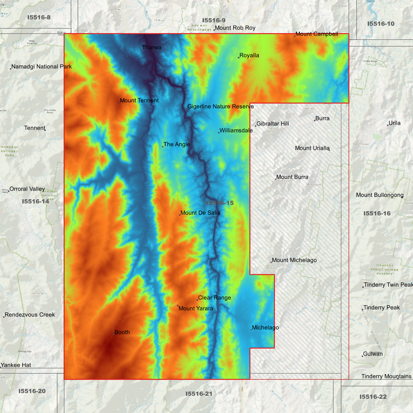 Michelago 1m & 2m Digital Elevation Models (I5516-15)