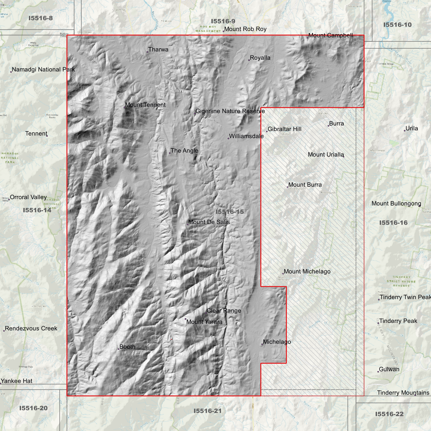 Michelago 1m & 2m Digital Elevation Models (I5516-15)